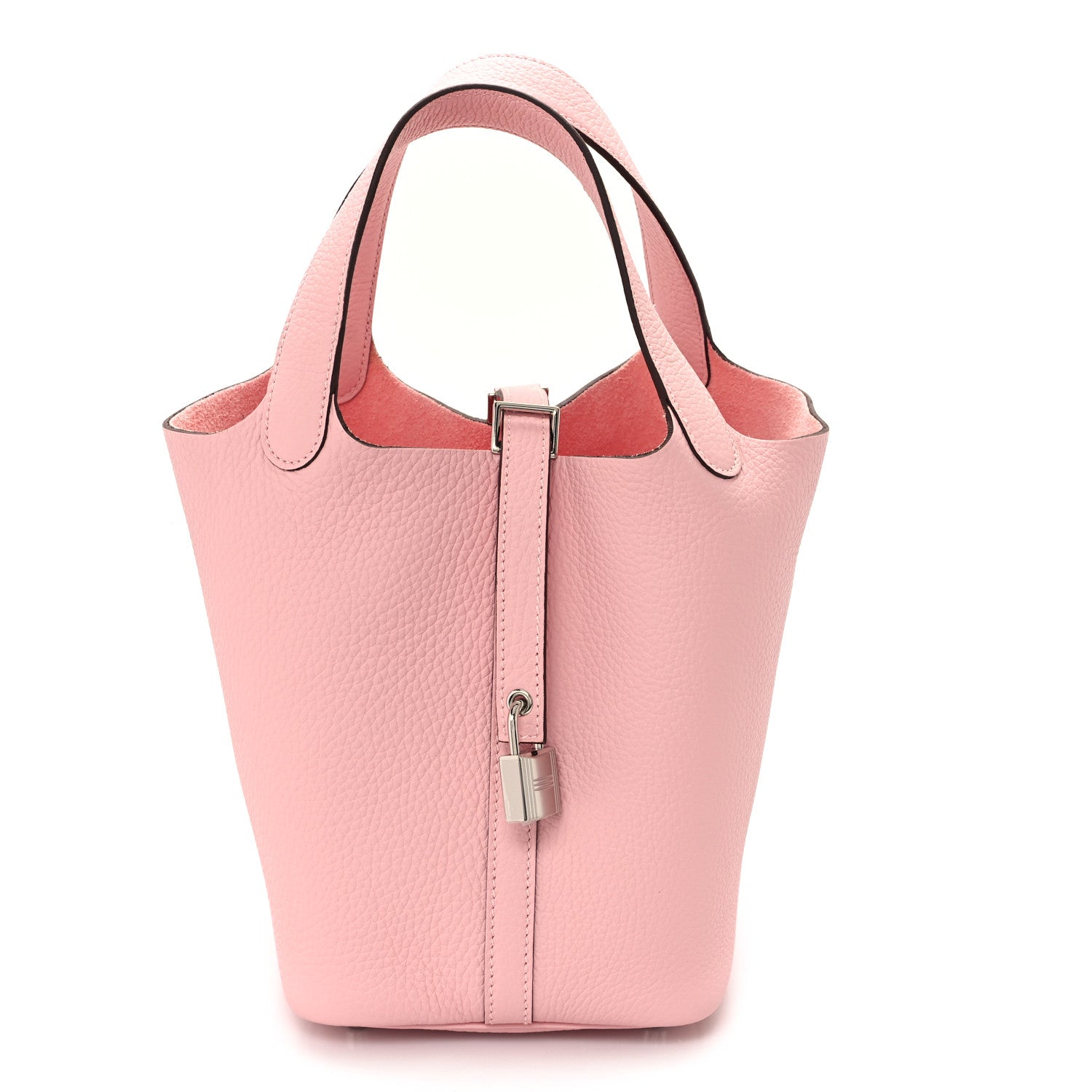 Hermes Taurillon Clemence Picotin Lock 18 PM Rose Sakura 1 of 12