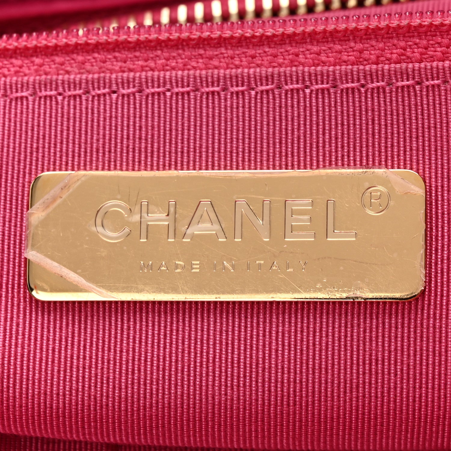 Chanel Wool Tweed Large Zipped Shopping Tote Pink 6 of 10