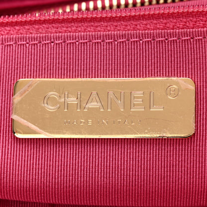 Chanel Wool Tweed Large Zipped Shopping Tote Pink 6 of 10