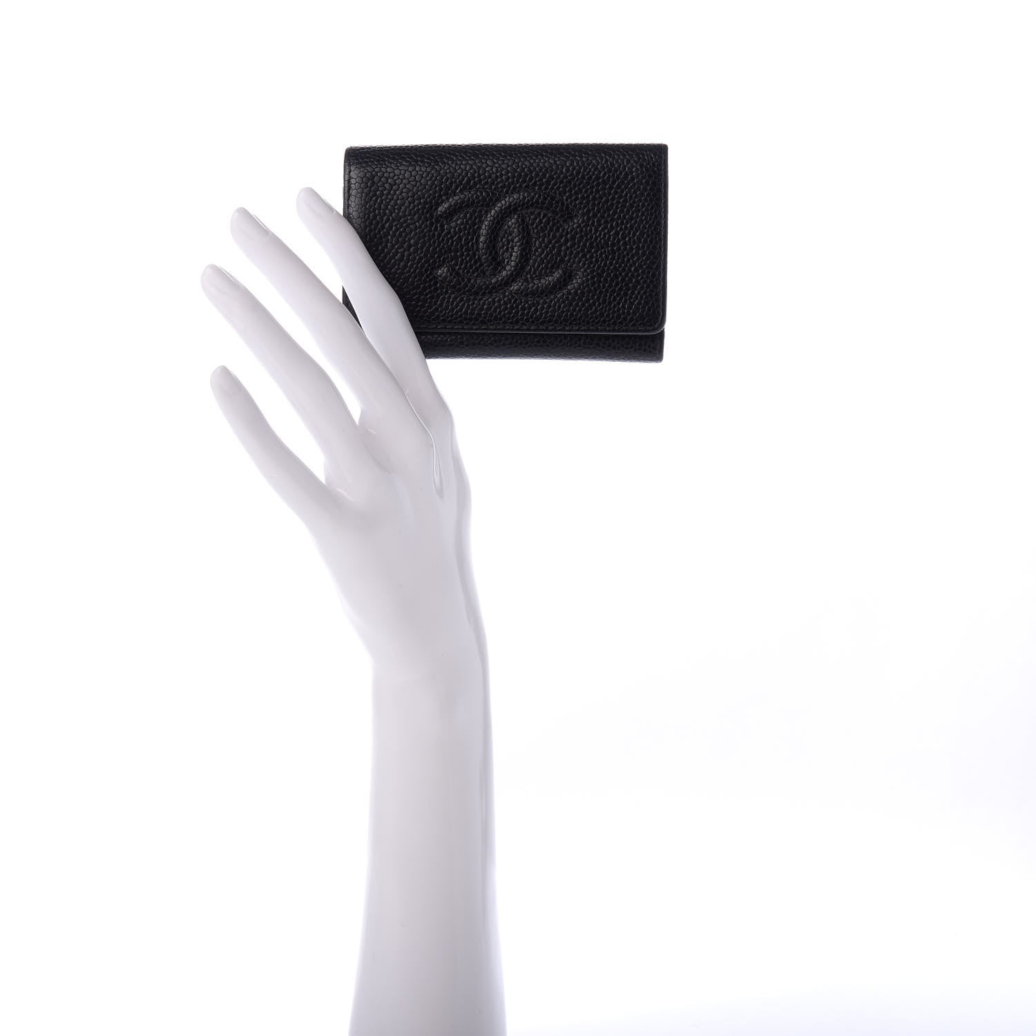 Chanel Caviar Timeless CC 6 Key Holder Case Black 2 of 8