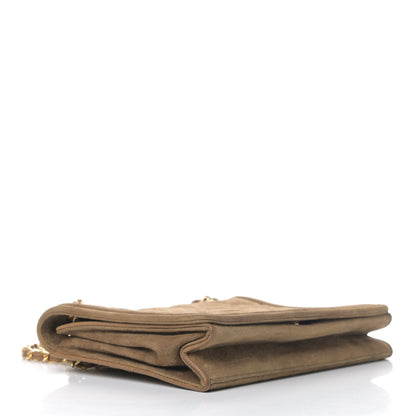 Chanel Suede Quilted CC Small Single Flap Beige 3 of 6