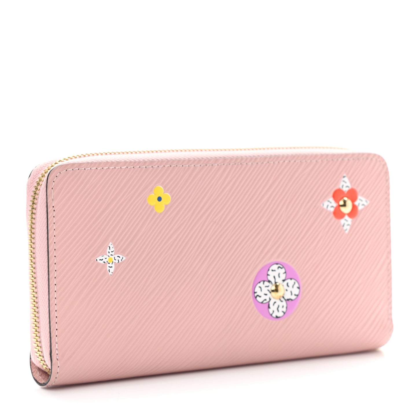 Epi Blooming Flowers Zippy Wallet Rose Ballerine