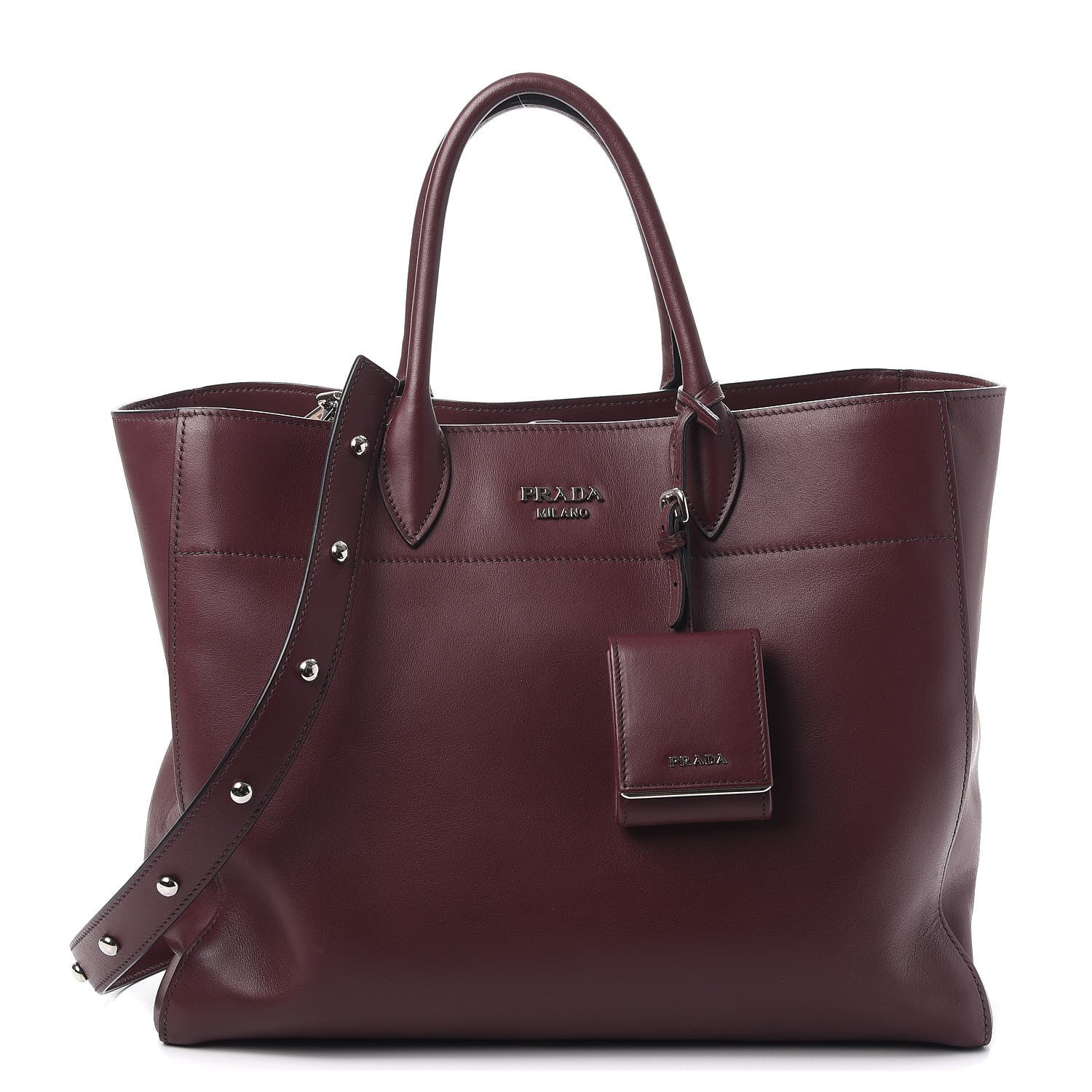 Prada City Calf Tote Granato 1 of 11