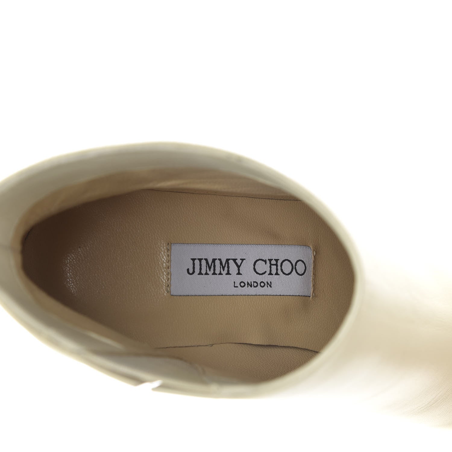 Jimmy Choo Smooth Calfskin Marinda 65 Ankle Booties 38 Linen 7 of 9