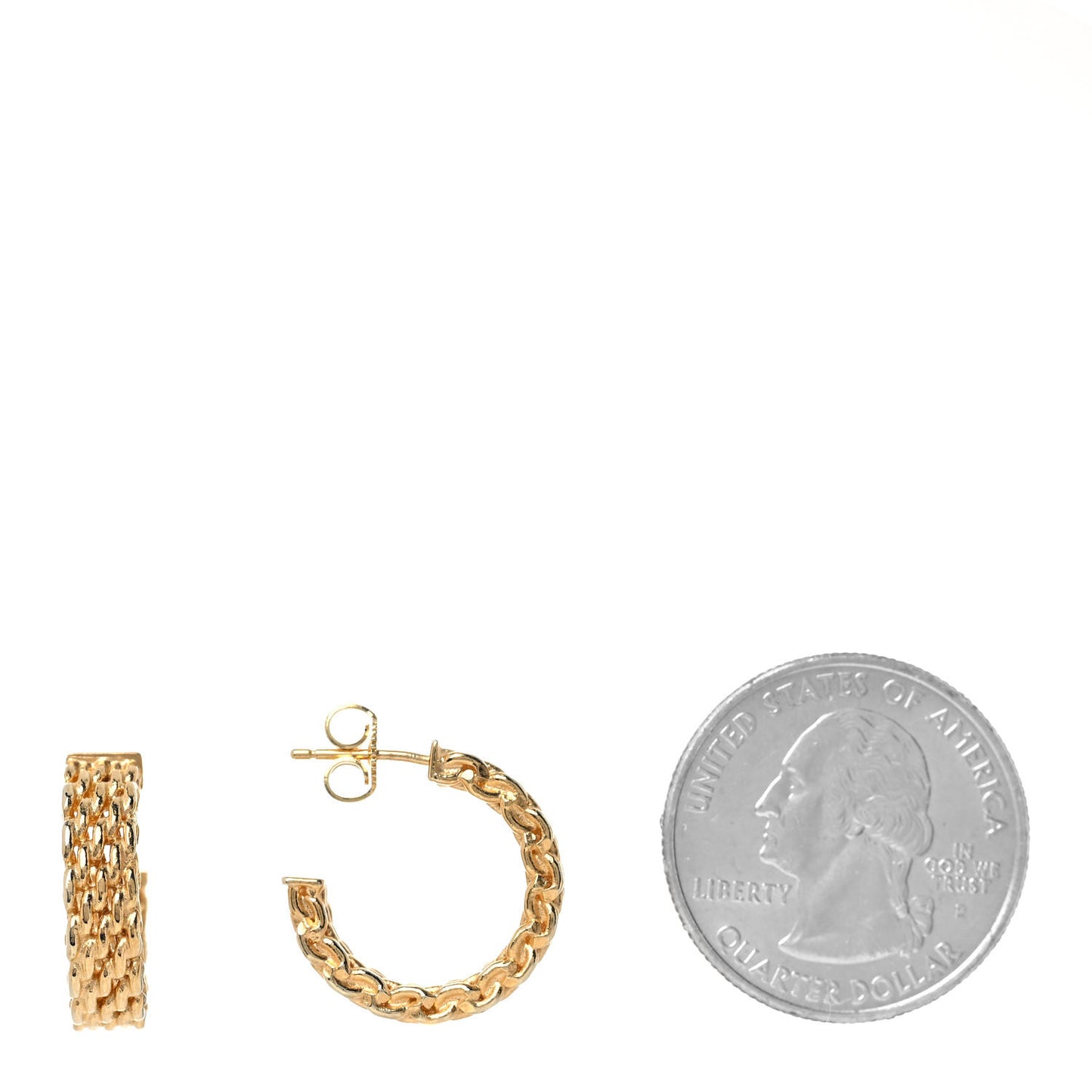 18K Yellow Gold Small Somerset Mesh Hoop Earrings