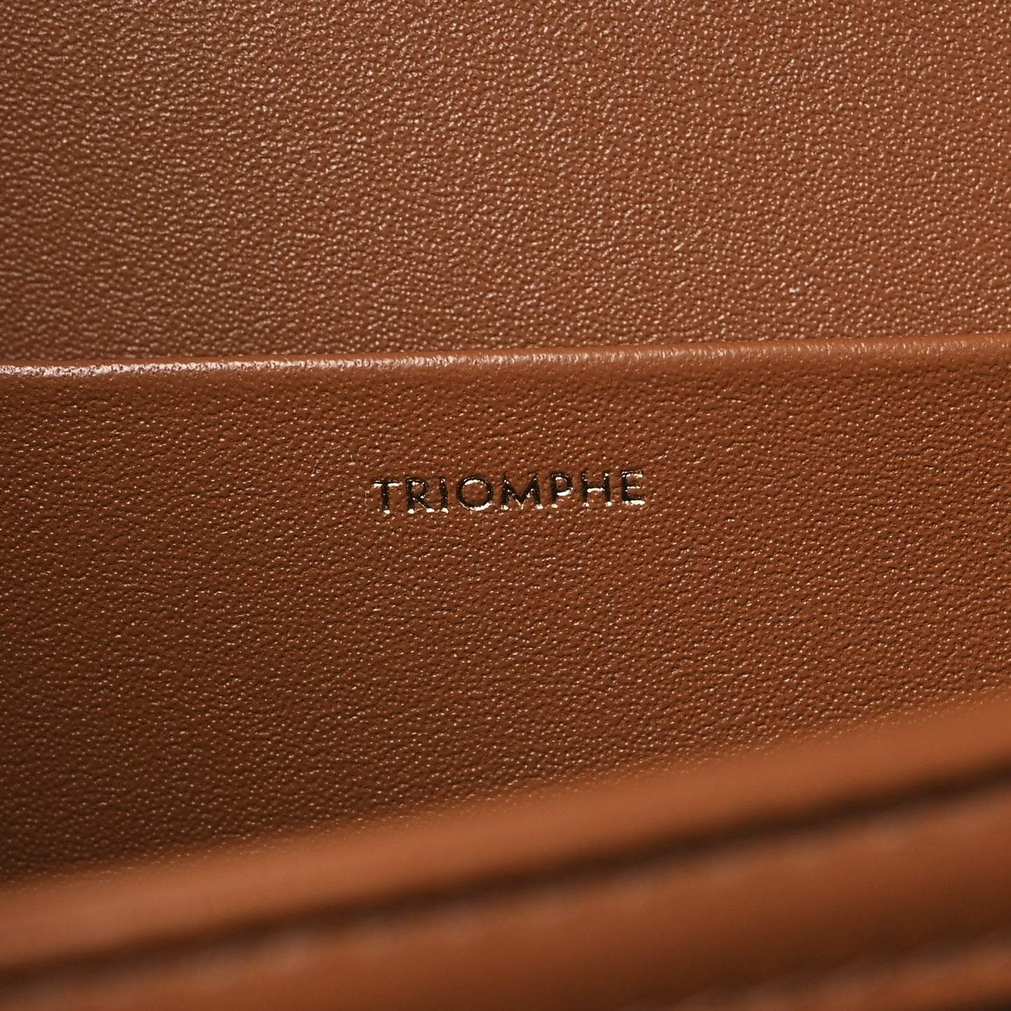 Triomphe Canvas Calfskin Medium Triomphe Bag Tan