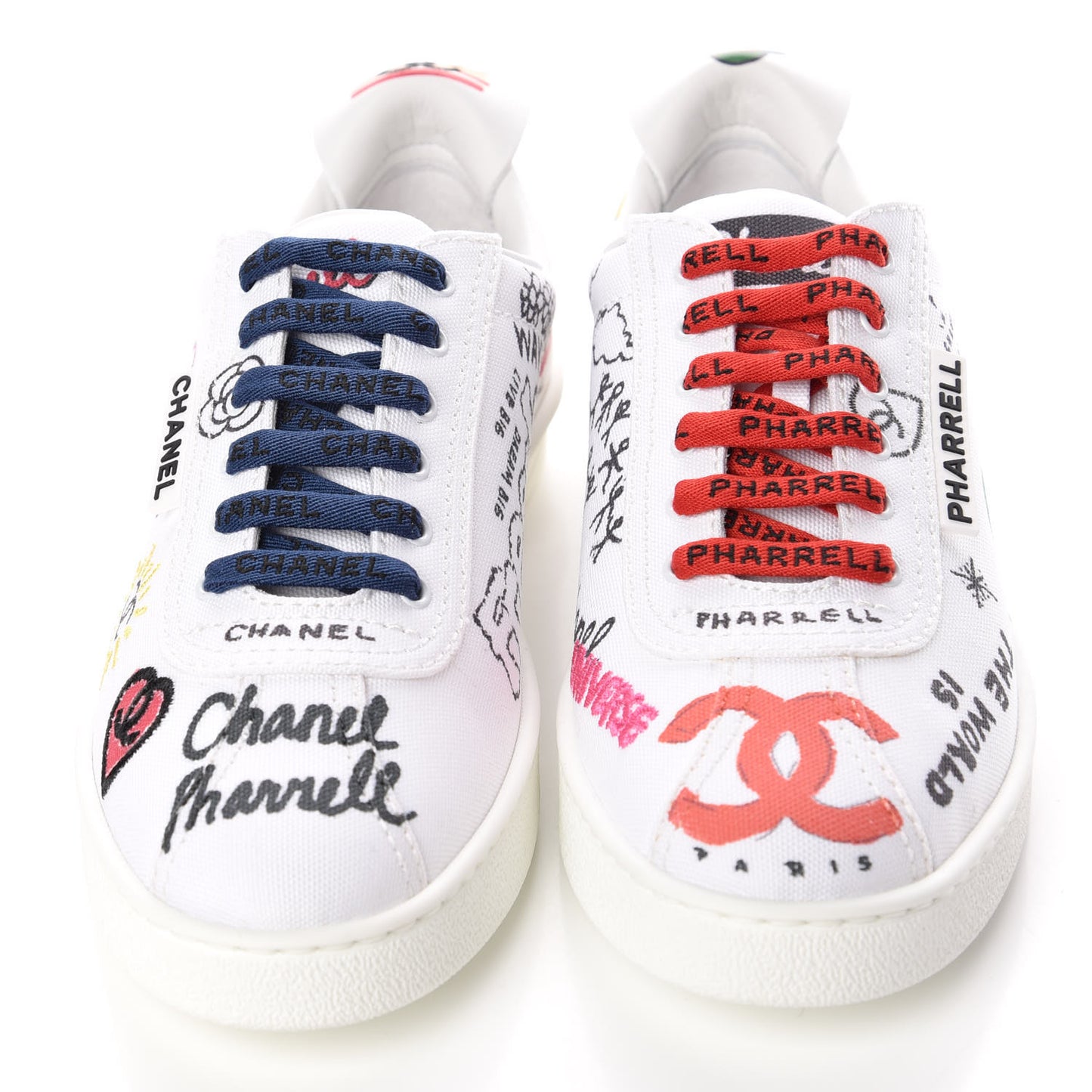 x Pharrell Williams Calfskin Womens Sneakers 38 White