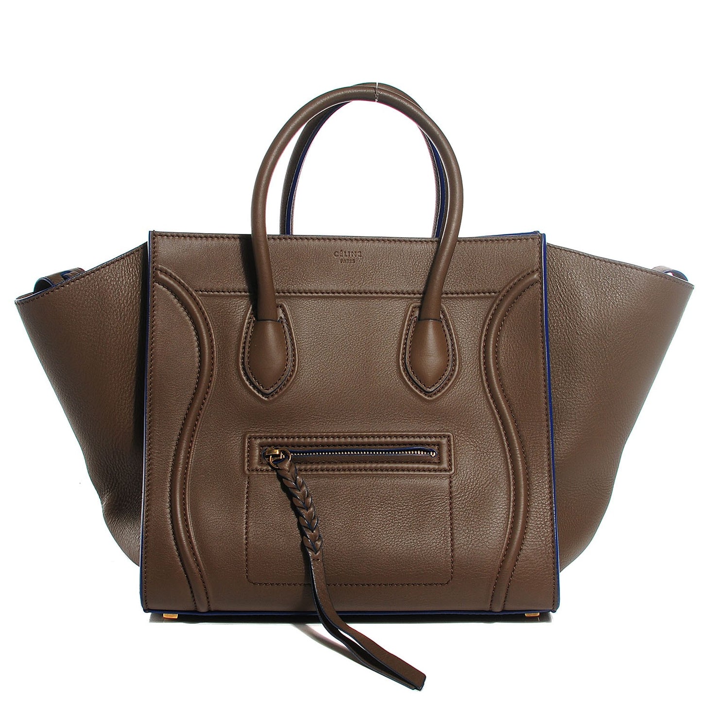 Supple Calfskin Medium Phantom Luggage Khaki