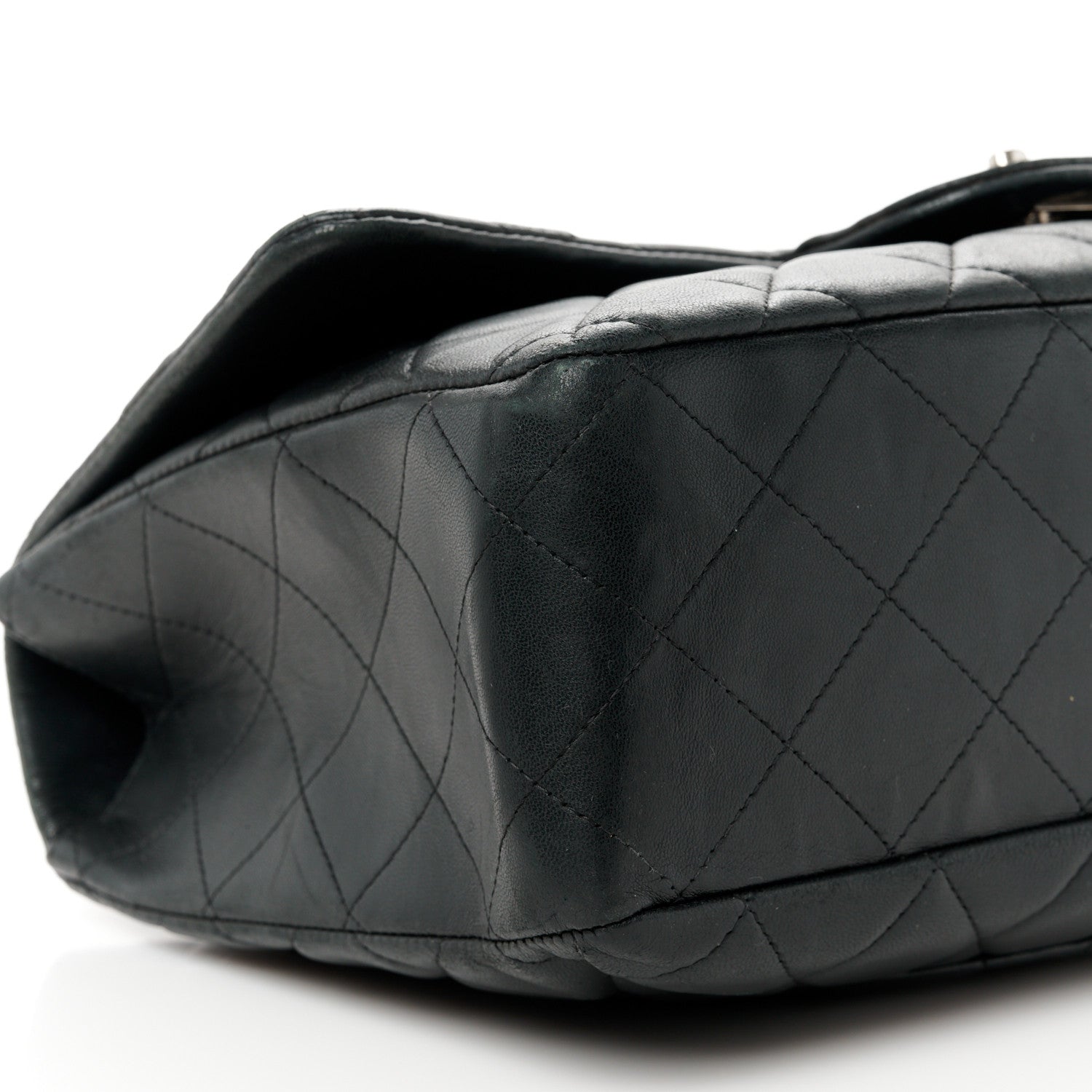 Chanel Lambskin Quilted Jumbo Single Flap Black 10 of 11