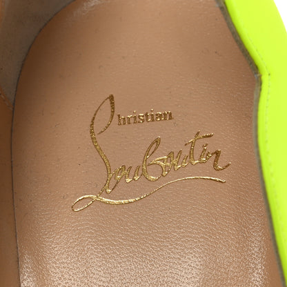 Christian Louboutin Calfskin Hot Chick 100 Pumps 38 Fluo Yellow 9 of 11