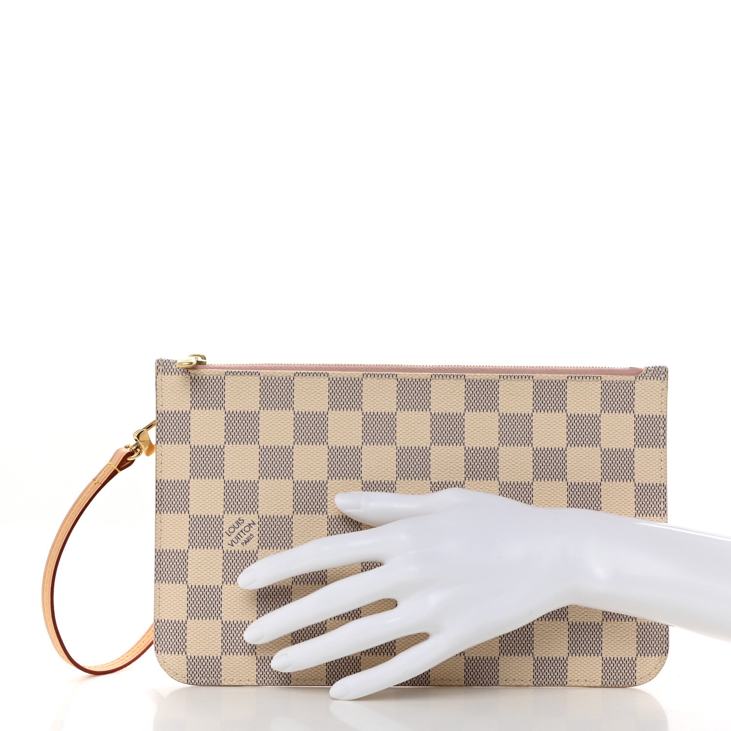 Louis Vuitton Damier Azur Neverfull MM GM Pochette Rose Ballerine 2 of 6