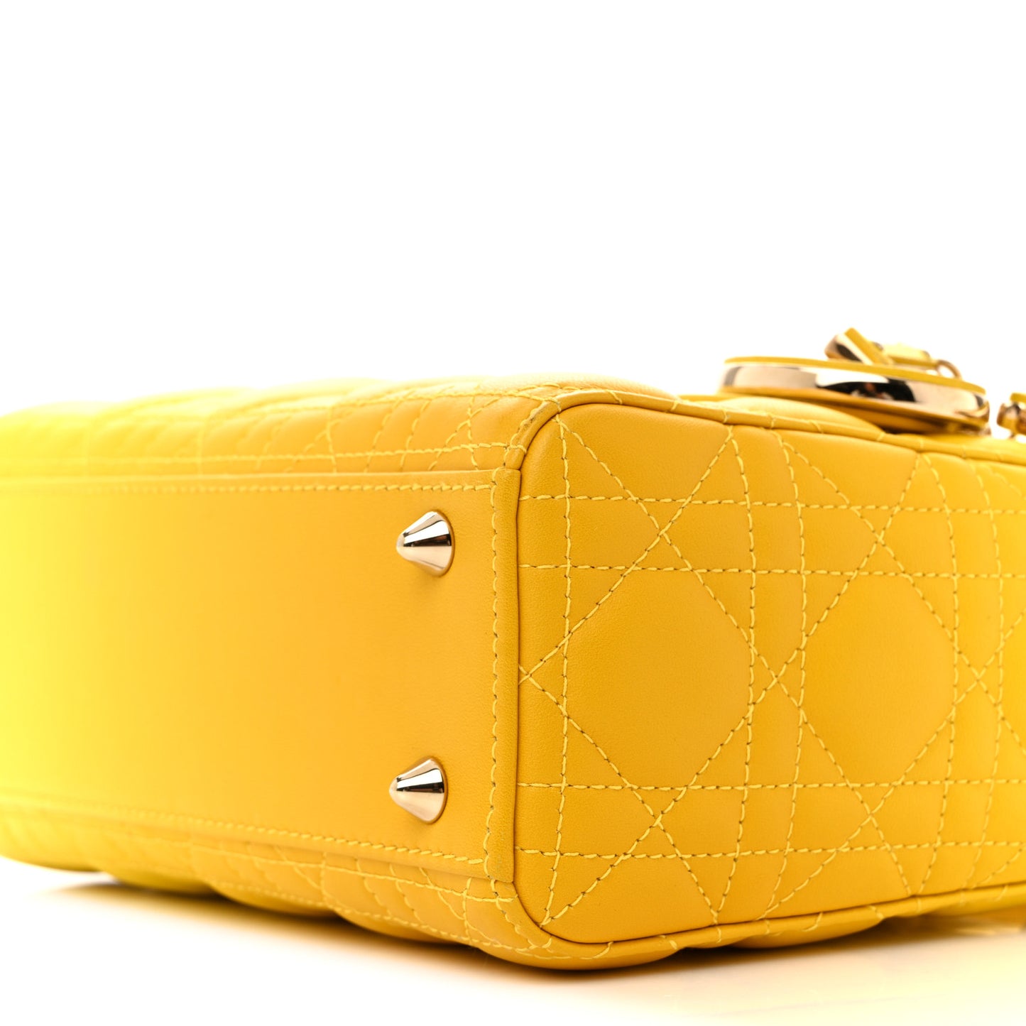 Lambskin Cannage Gradient Small My ABCDior Lady Dior Yellow