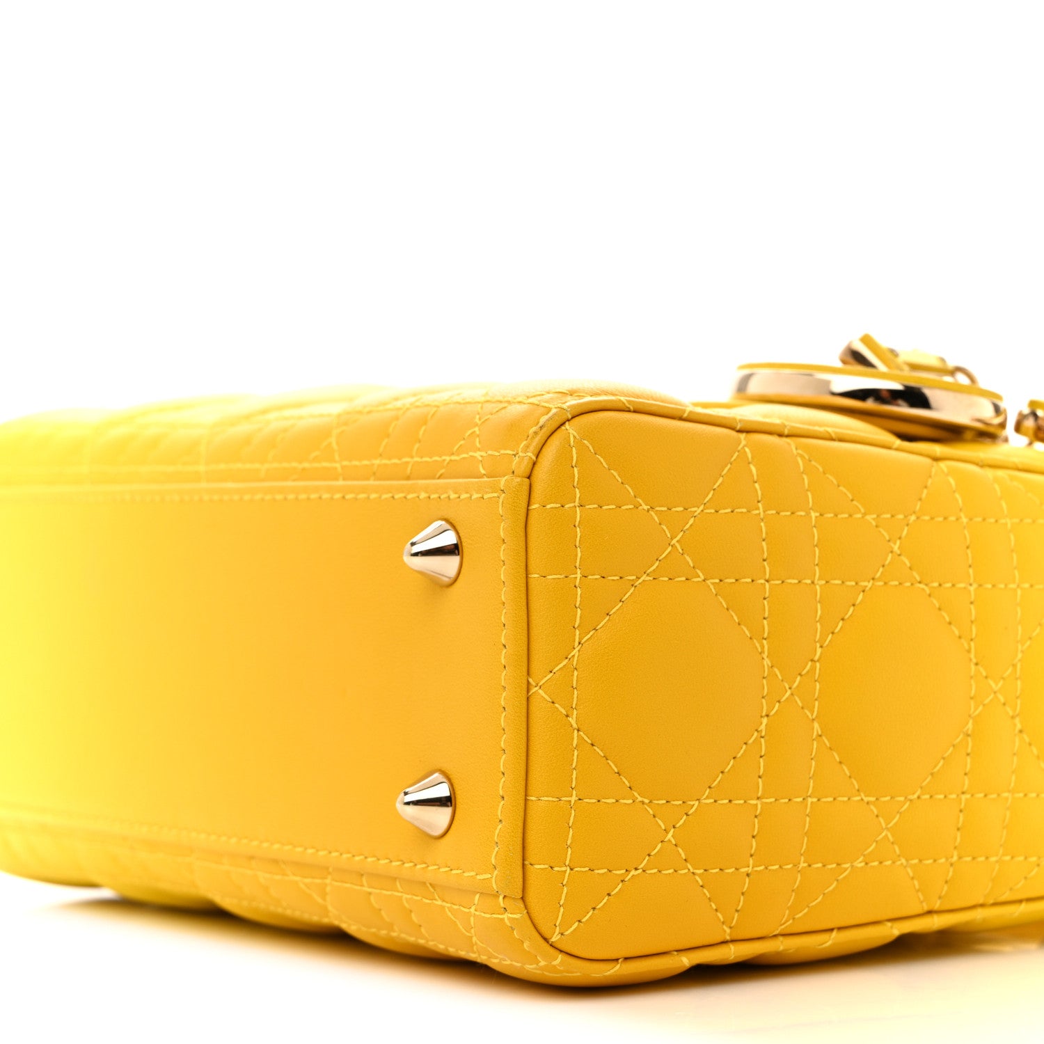 Christian Dior Lambskin Cannage Gradient Small My ABCDior Lady Dior Yellow 10 of 17