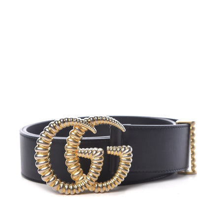 Gucci Moon Calfskin Torchon Double G 40mm Belt 85 34 Black 1 of 7