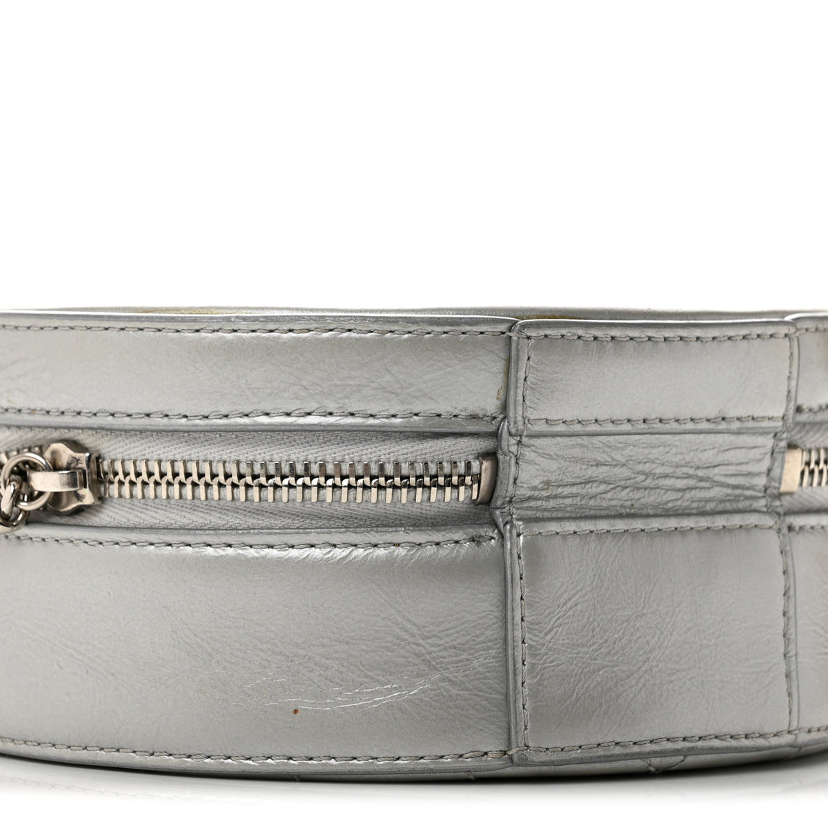 Chanel Metallic Glazed Calfskin Round As Earth Evening Bag Silver 9 of 13