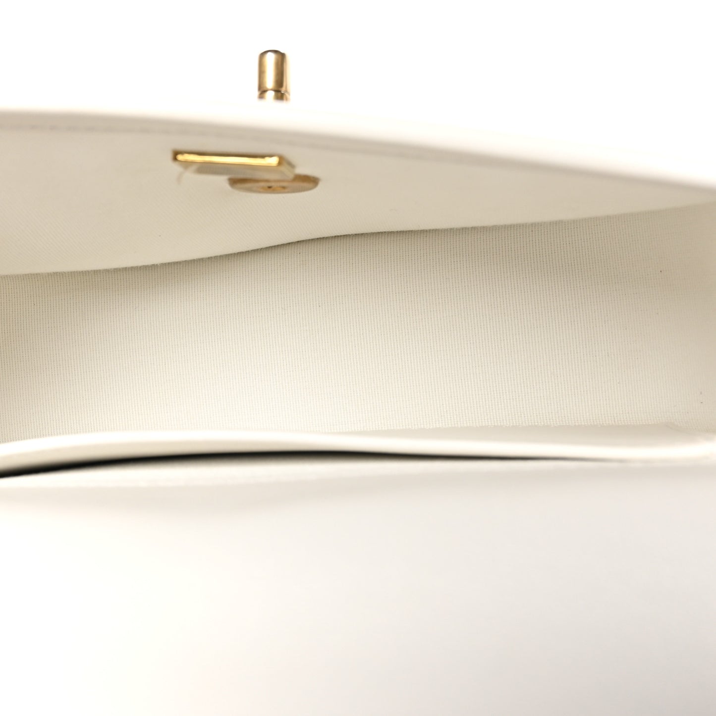 Lambskin Quilted Small Messenger Flap White