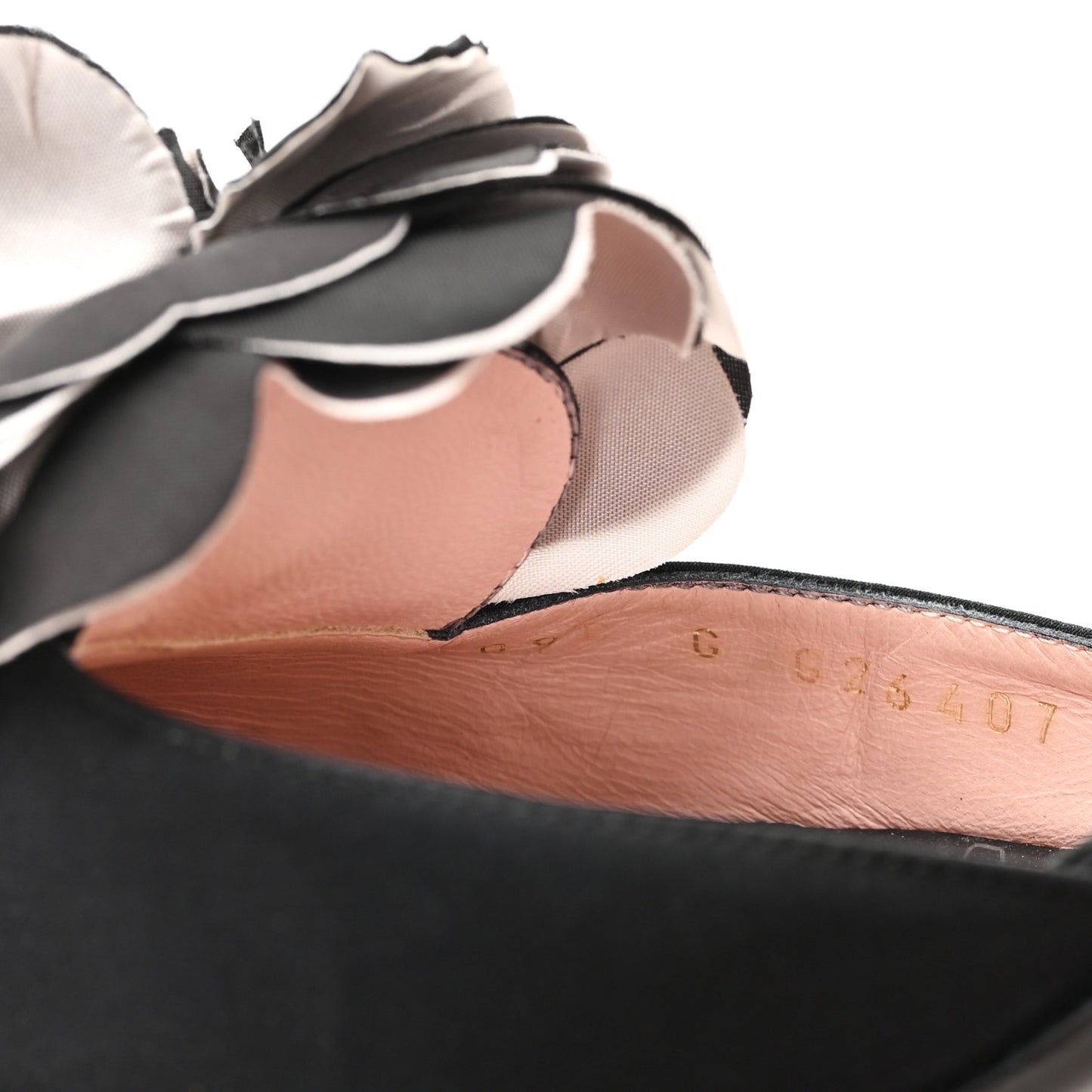 Satin Camelia Block Heels Sandals 37.5 Black