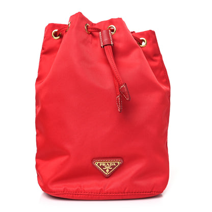 Prada Tessuto Nylon Vela Drawstring Pouch Rosso 1 of 10