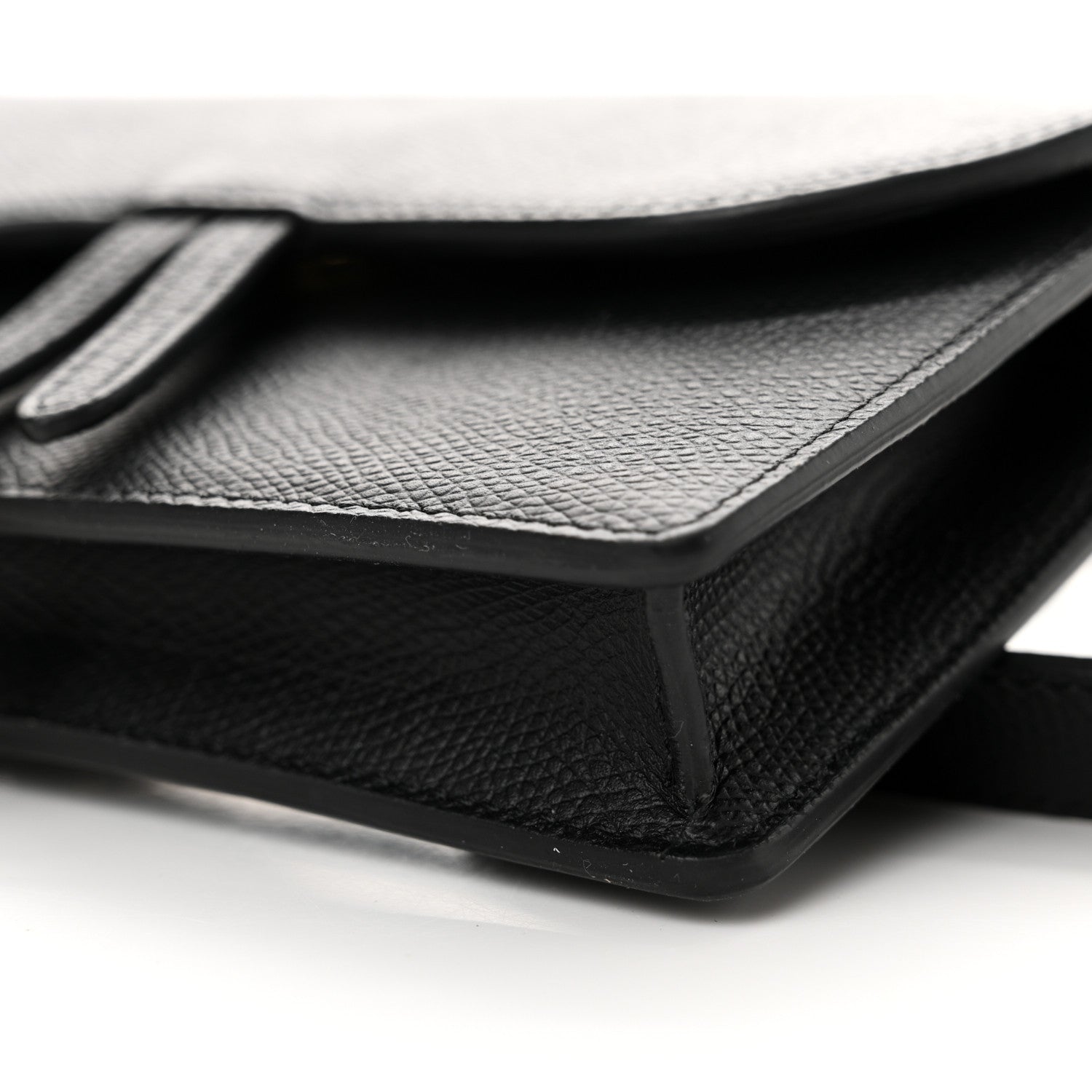 Christian Dior Grained Calfskin Saddle Belt Clutch Black 9 of 18