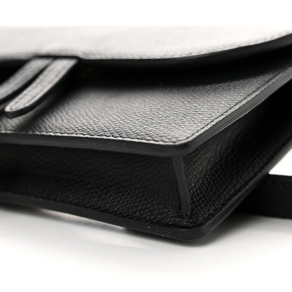 Christian Dior Grained Calfskin Saddle Belt Clutch Black 9 of 18