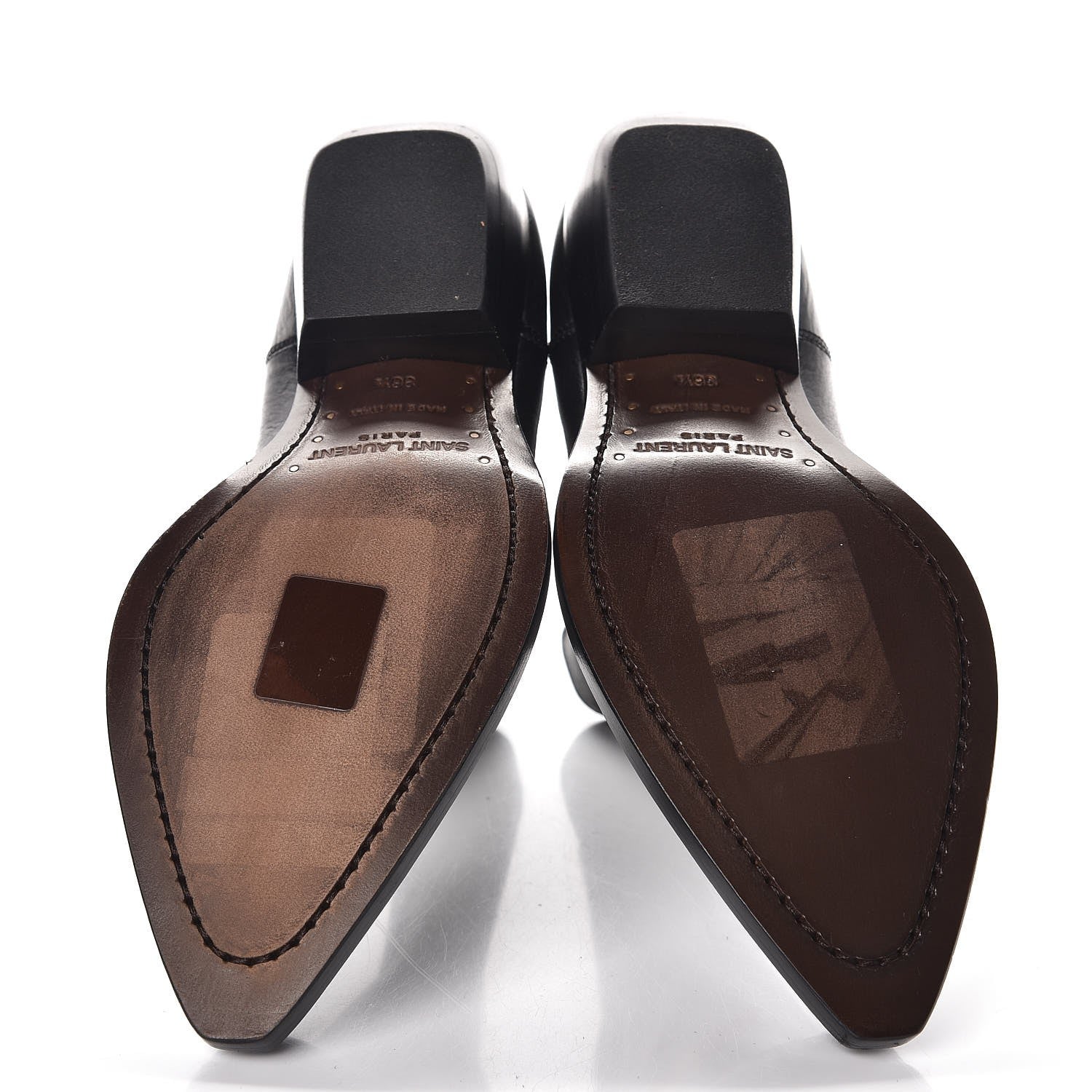 Saint Laurent Calfskin Theo Chelsea Ankle Boots 36.5 Black 5 of 9