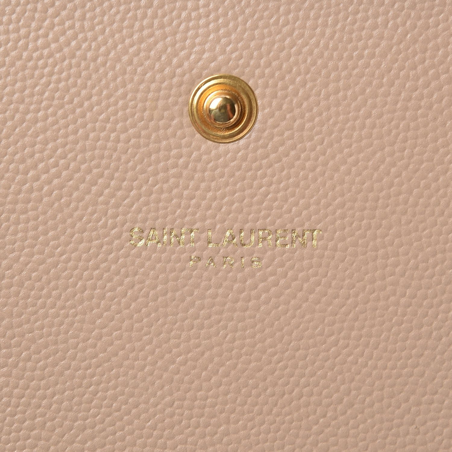 Saint Laurent Grain De Poudre Monogram Chain Wallet Dark Beige 7 of 8