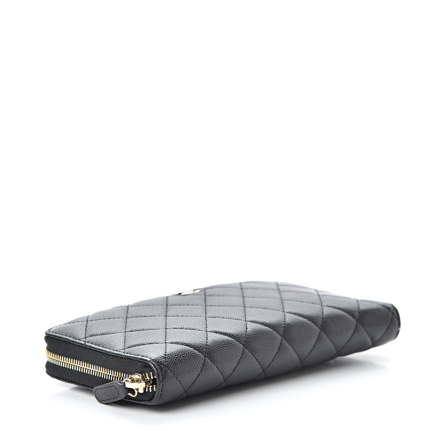 Chanel Caviar Quilted Large Zip Around Organizer Wallet Black 4 of 8