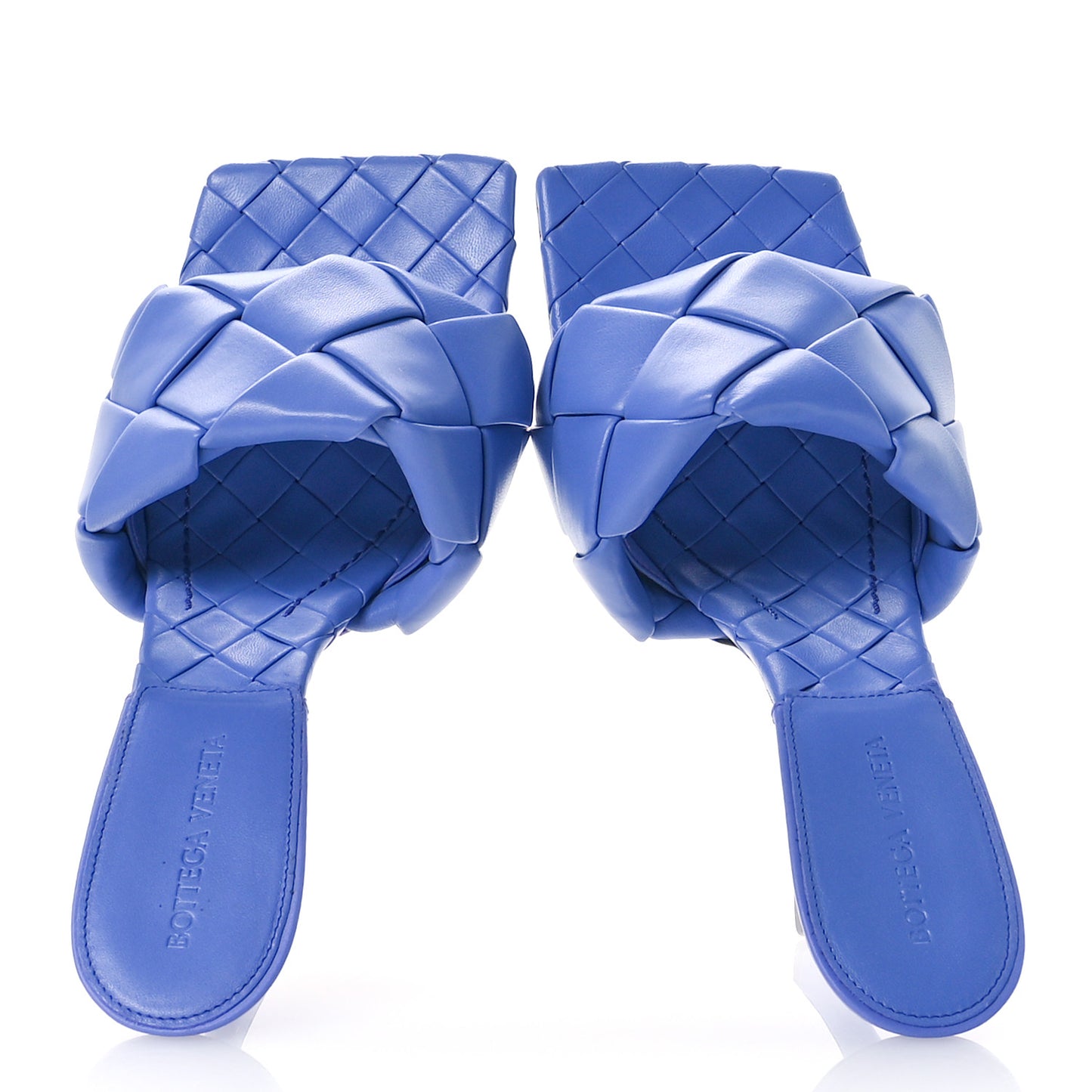 Nappa Maxi Intrecciato Lido 90mm Mule Sandals 39.5 Indigo