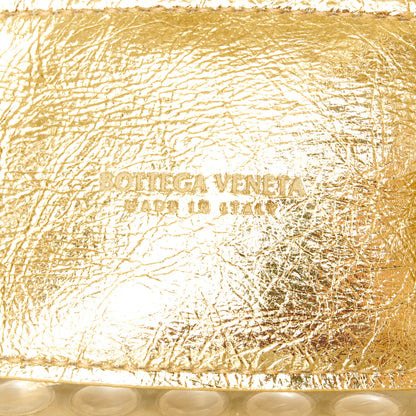Bottega Veneta Metallic Fabric Bubble Wrap The Mini Pouch Gold 6 of 9