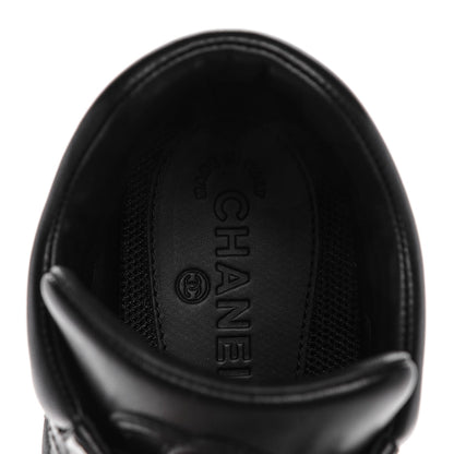 Chanel Lambskin Quilted High Top Sneakers 42 Black 7 of 7