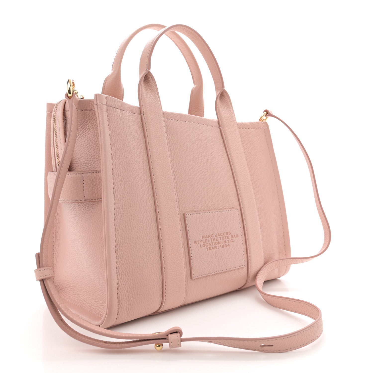 Marc Jacobs Grained Calfskin Medium The Tote Bag Rose Dust 3 of 11