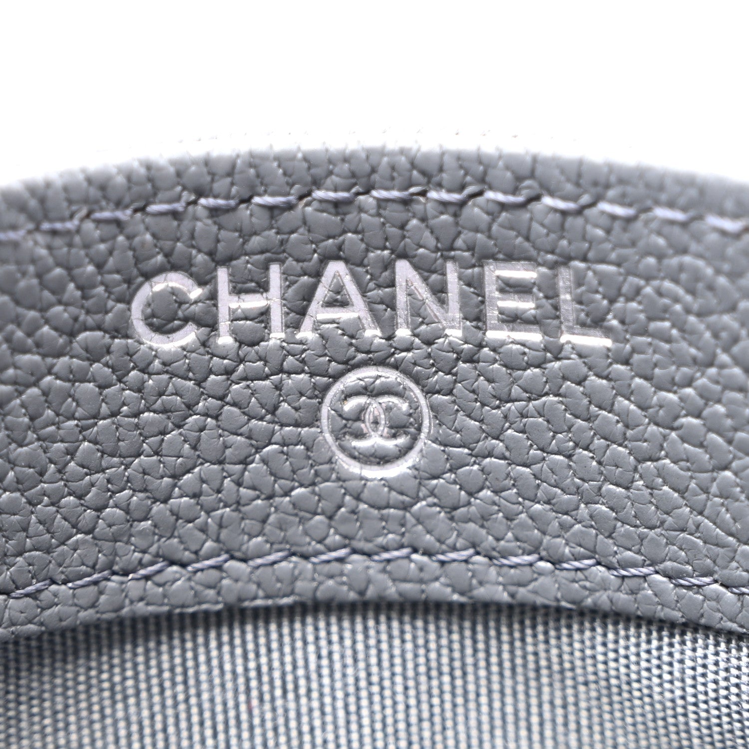 Chanel Goatskin CC Card Holder Grey 6 of 8
