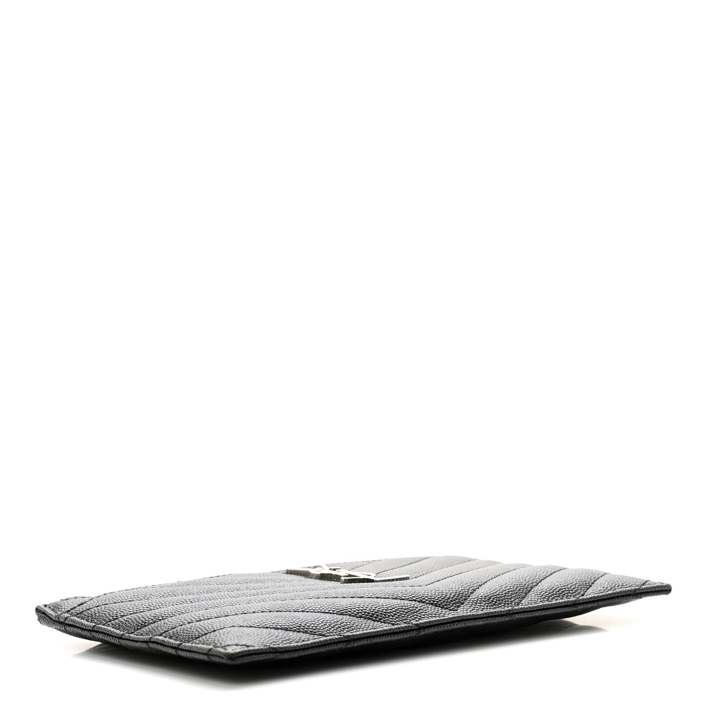 Grain De Poudre Chevron Monogram Bill Pouch Black