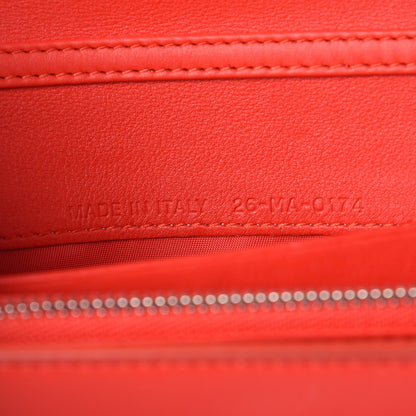 Christian Dior Calfskin Bi-Color Wallet On Chain Red Pink 7 of 12