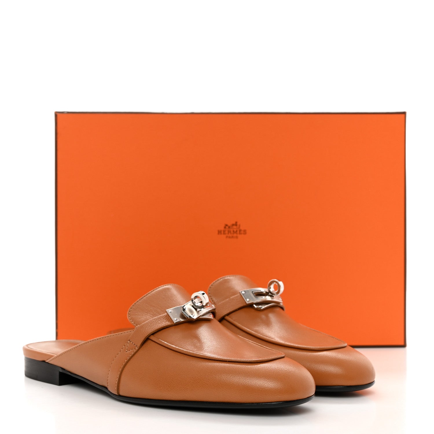 Hermes Calfskin Oz Mules 37 Naturel 9 of 9