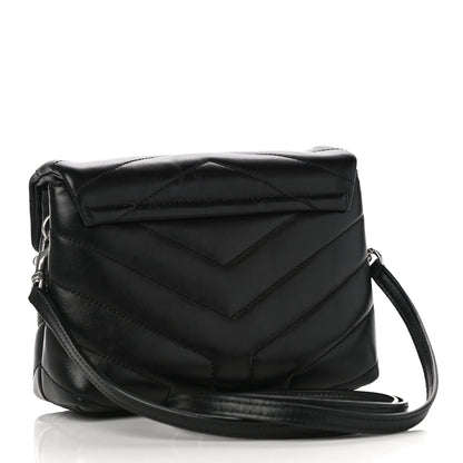 Saint Laurent Calfskin Y Quilted Monogram Toy Loulou Crossbody Bag Black 3 of 10