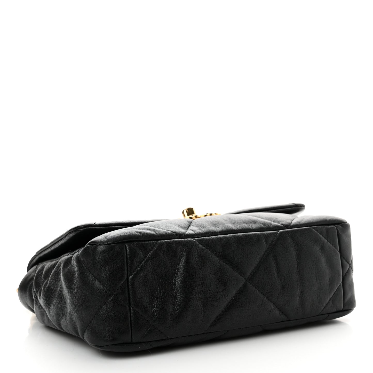 Goatskin Quilted Medium Chanel 19 Flap Black