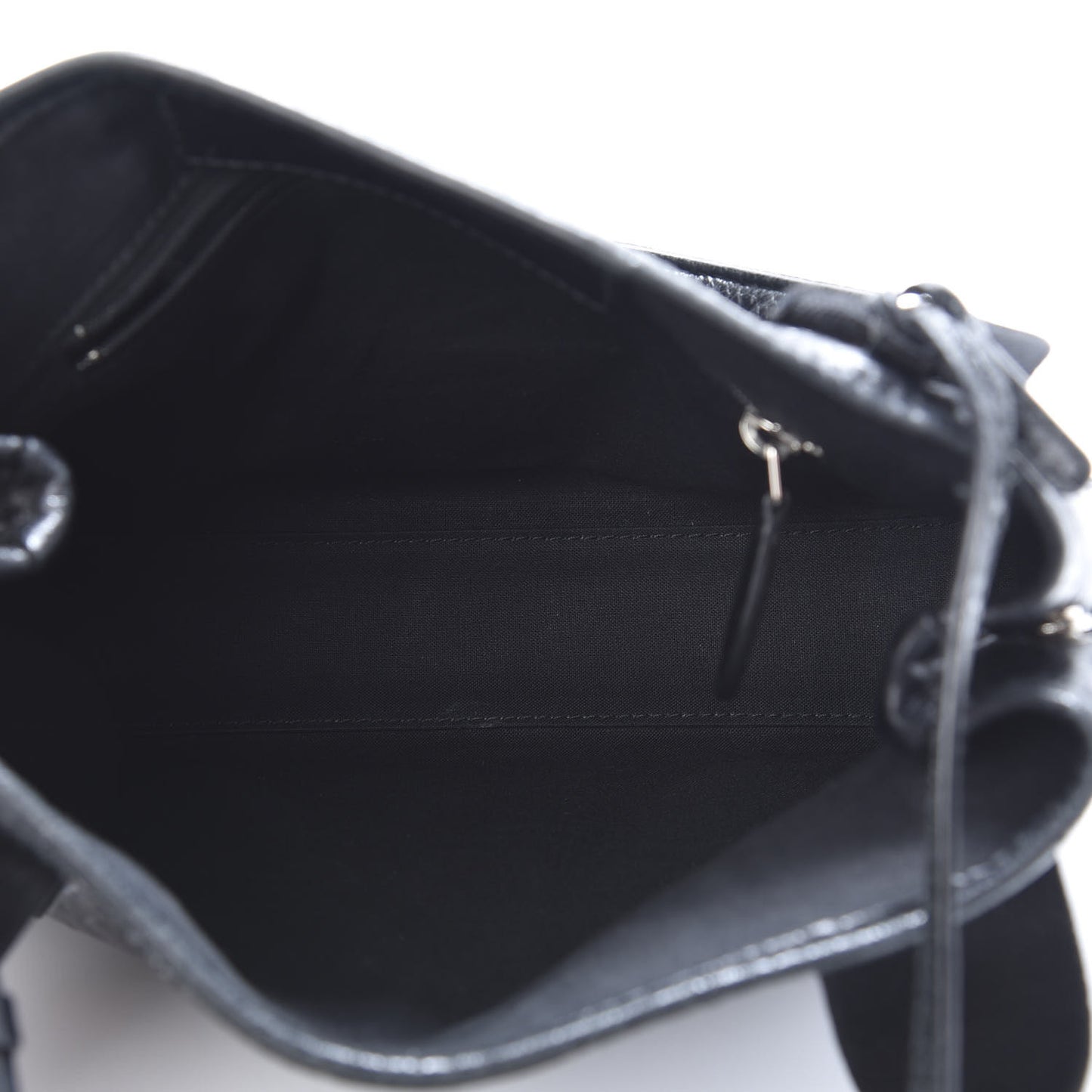 Agneau Stadio Ruban Viscose Navy Cabas Tote XS Black