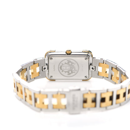 Hermes Stainless Steel 18mm Rectangle Croisiere Quartz Watch Gold 7 of 8