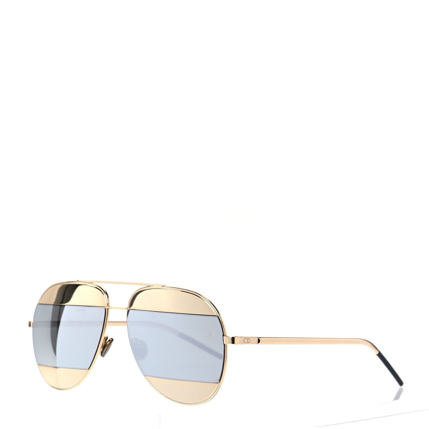 Christian Dior Split 1 Aviator Sunglasses Gold 1 of 6