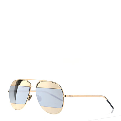 Christian Dior Split 1 Aviator Sunglasses Gold 1 of 6
