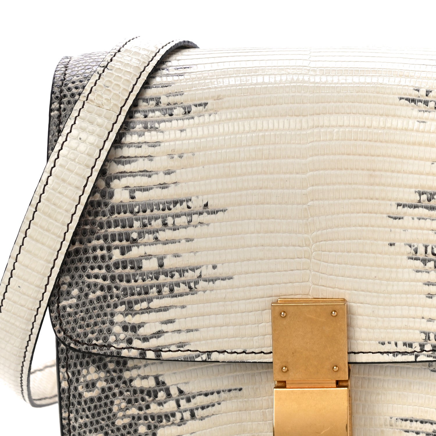 Celine Lizard Small Classic Box Flap Bag Natural 7 of 10