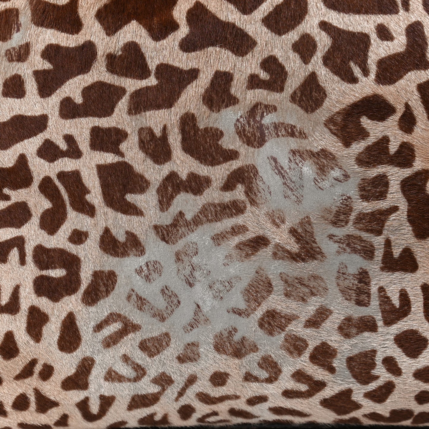 Calf Hair Giraffe Print Tote Sabbia Moro