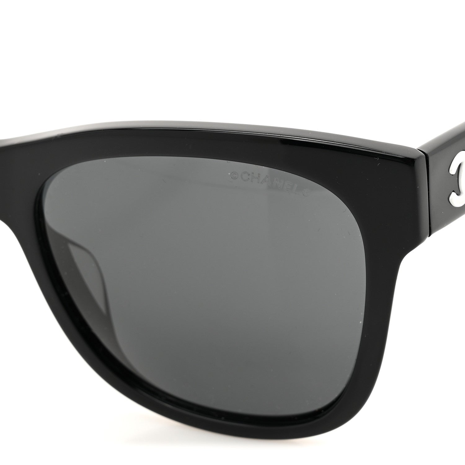 Chanel Acetate Polarized Square CC Sunglasses 5380 Black 7 of 8