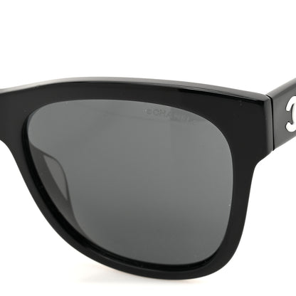 Chanel Acetate Polarized Square CC Sunglasses 5380 Black 7 of 8