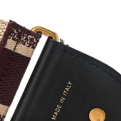 Christian Dior Canvas Embroidered Shoulder Strap Burgundy 5 of 9