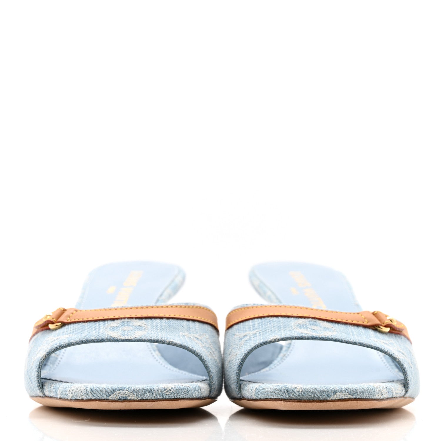 Louis Vuitton Denim Monogram Neo Revival Mules 39 Light Blue 3 of 13