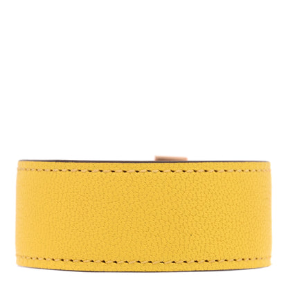 Hermes Chevre Chamkila Collier de Chien CDC 24 Bracelet T2 Jaune De Naples 3 of 5