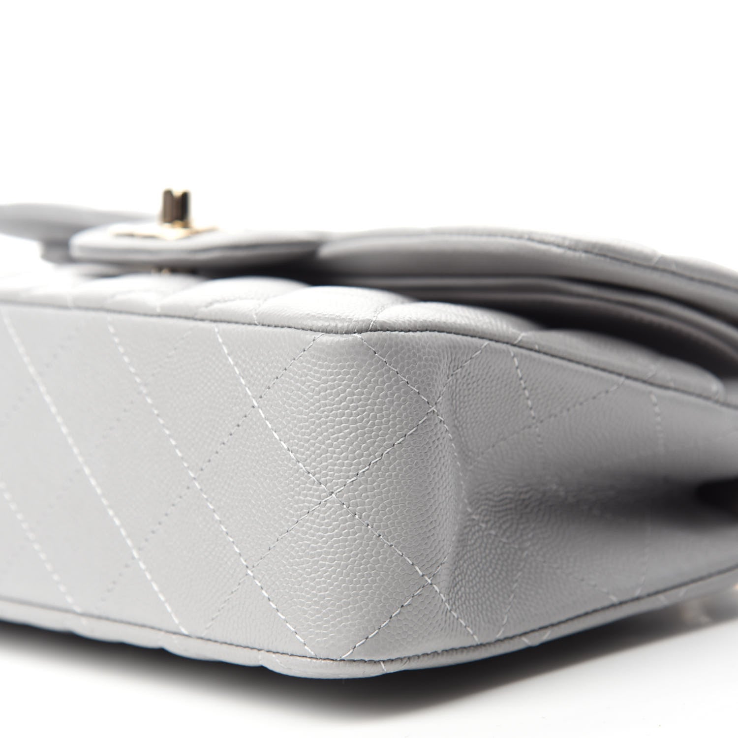 Chanel Caviar Quilted Small Double Flap Grey 7 of 11