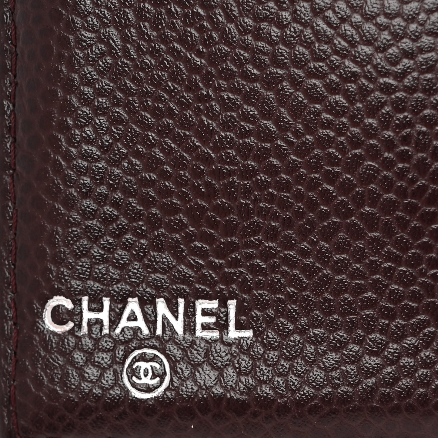 Caviar Timeless CC Yen Wallet Burgundy